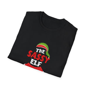 Xmas Family Matching Women Girls Mom The Sassy Elf Christmas Unisex T-Shirt