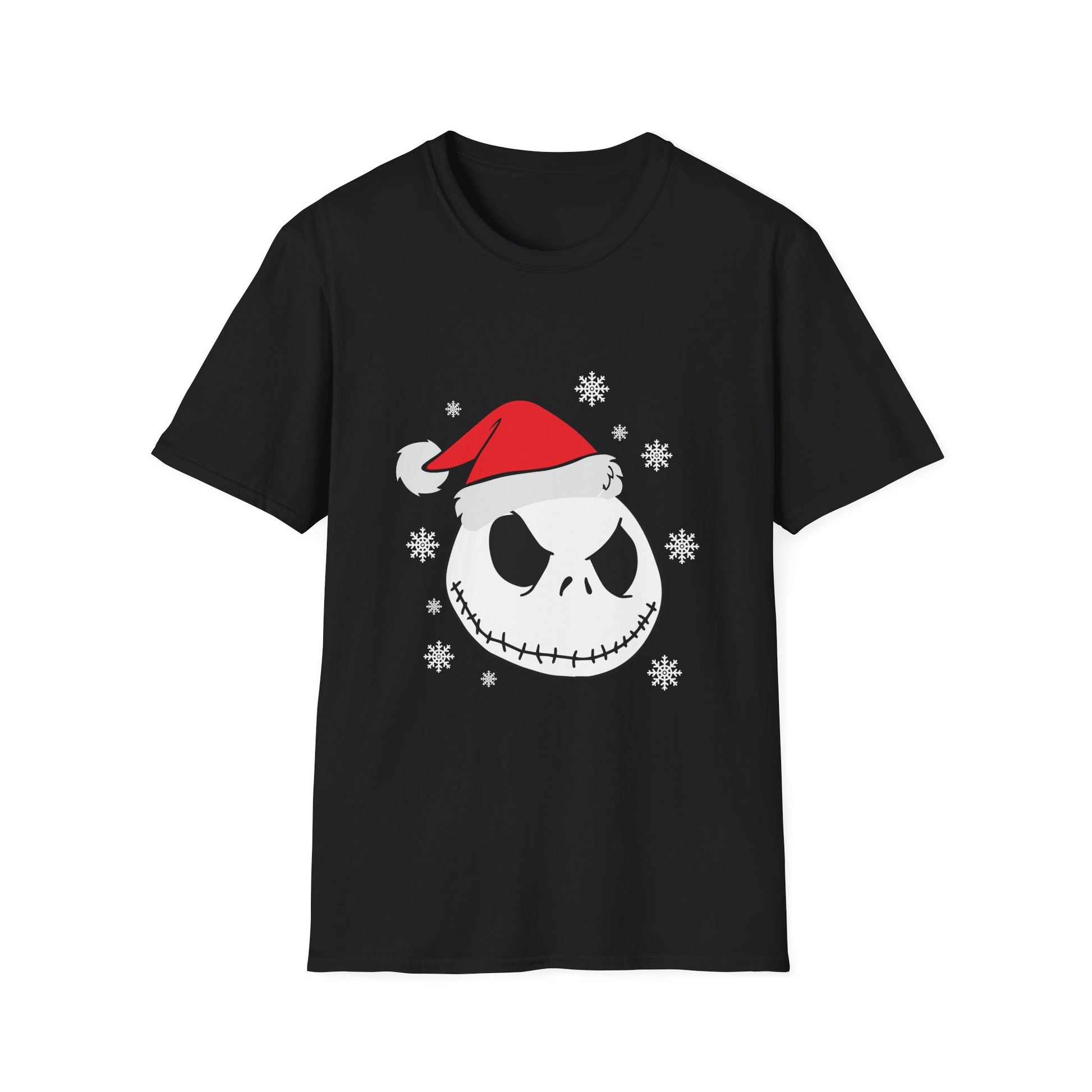 Christmas Skull Tee — Santa Hat Jack Skellington Holiday T-Shirt