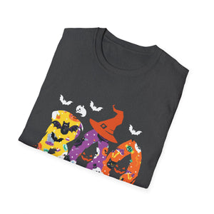 Happy Halloween Boo Spiders Witch Hat Halloween TeeUnisex Softstyle T-Shirt