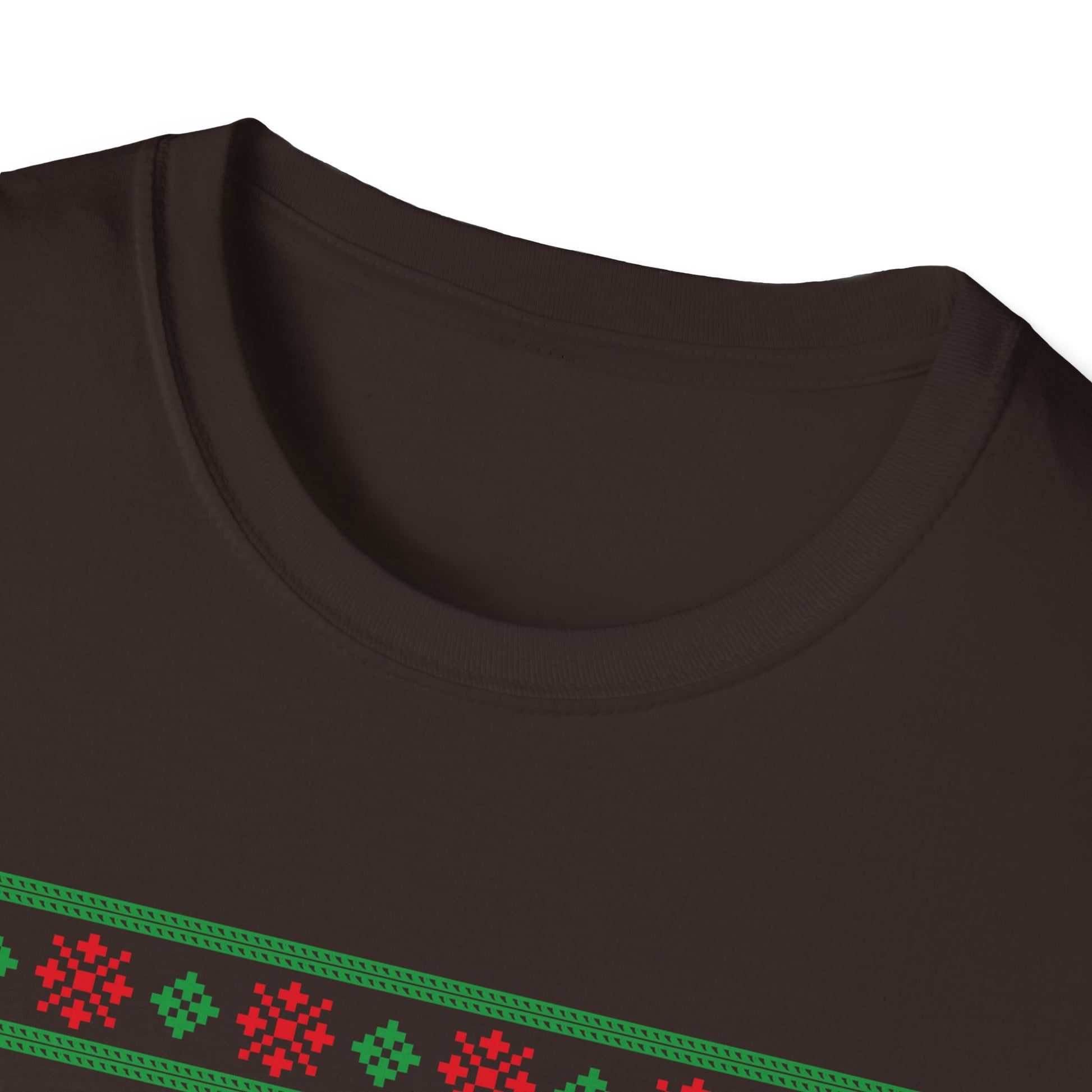 Electric Guitar Christmas T-Shirt — Holiday Ugly Sweater Style for Musicians