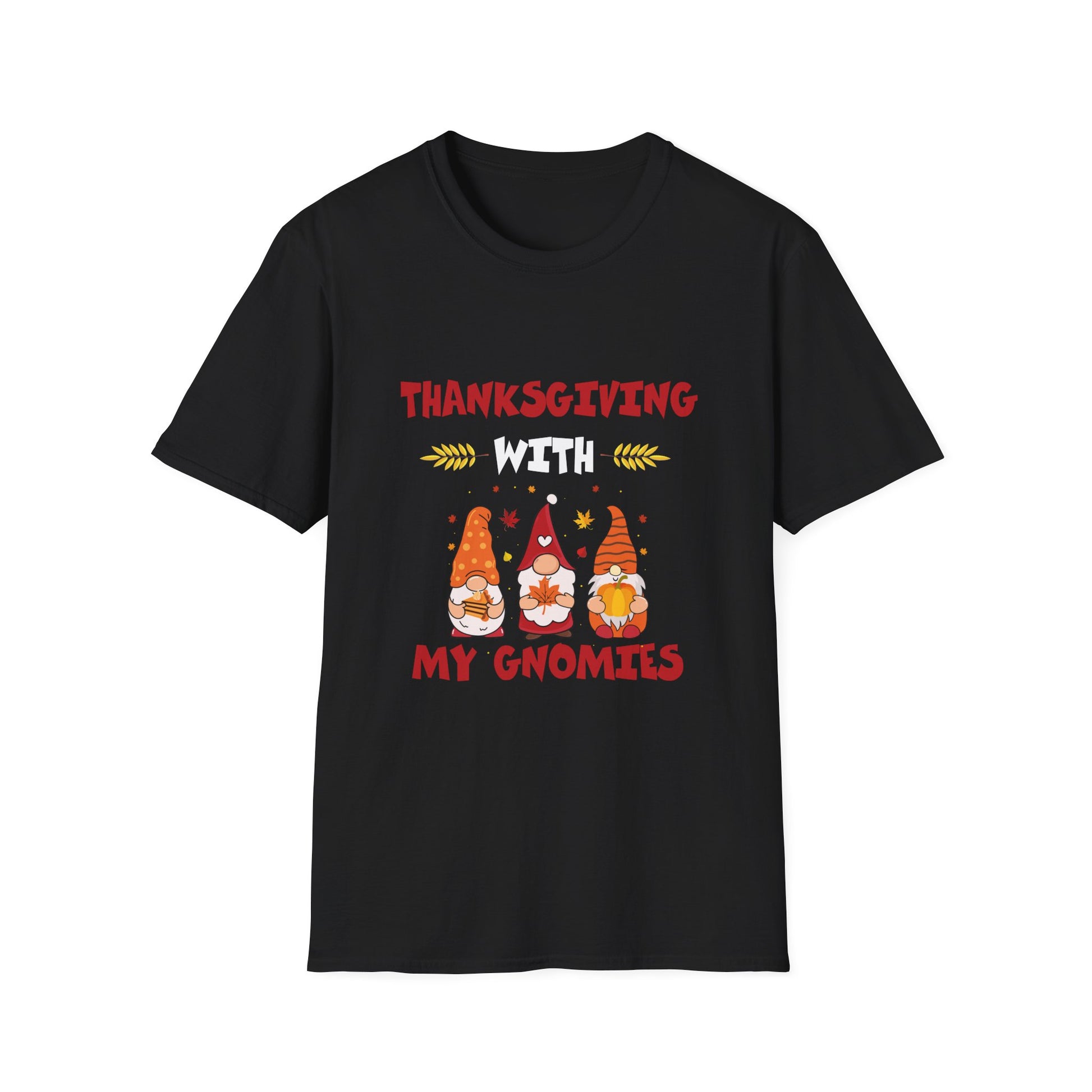 Thanksgiving With My Gnomies T-Shirt — Cute Fall Gnome Tee for Family & Friends