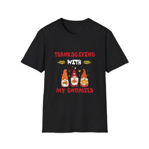 Thanksgiving With My Gnomies T-Shirt — Cute Fall Gnome Tee for Family & Friends