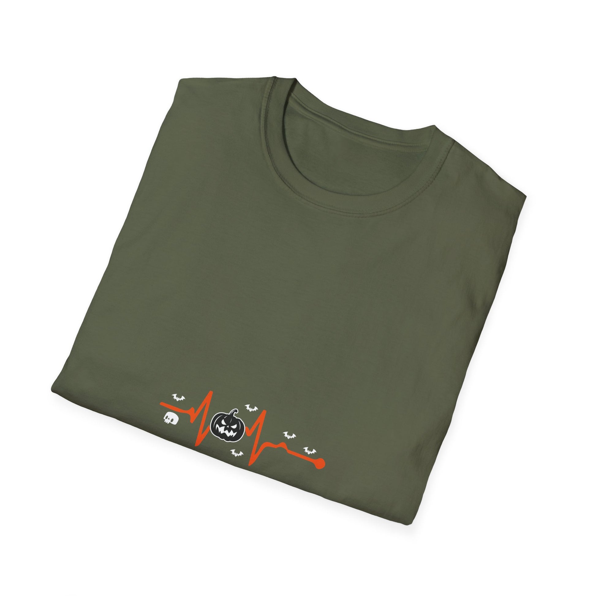 Halloween Heartbeat T-Shirt — Pumpkin EKG Graphic Tee
