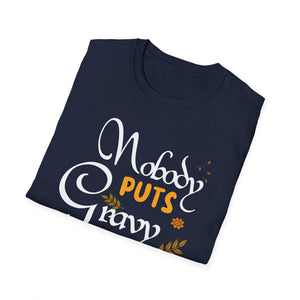 Nobody Puts Gravy in the Corner T-Shirt — Funny Thanksgiving Turkey Day Shirt