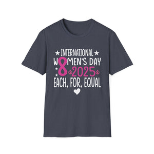 National Women's History Month 2025 Embrace Equity Groovy Unisex T-Shirt