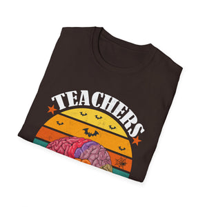 Teachers Love Brains T-Shirt — Vintage Retro Educator Tee for School & Teacher Appreciation