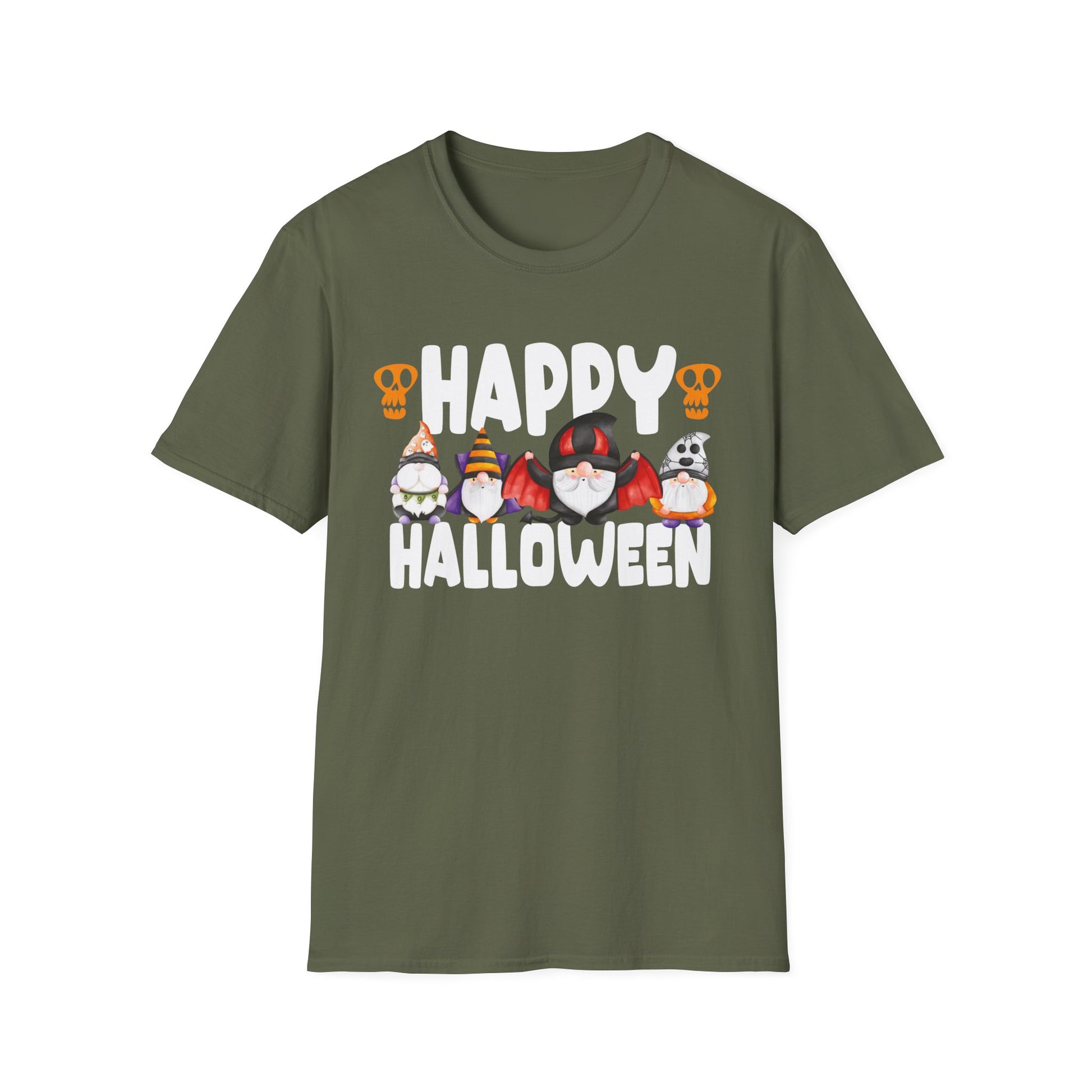 Halloween Gnome T-Shirt — "Happy Halloween" Cute Spooky Gnomes Tee
