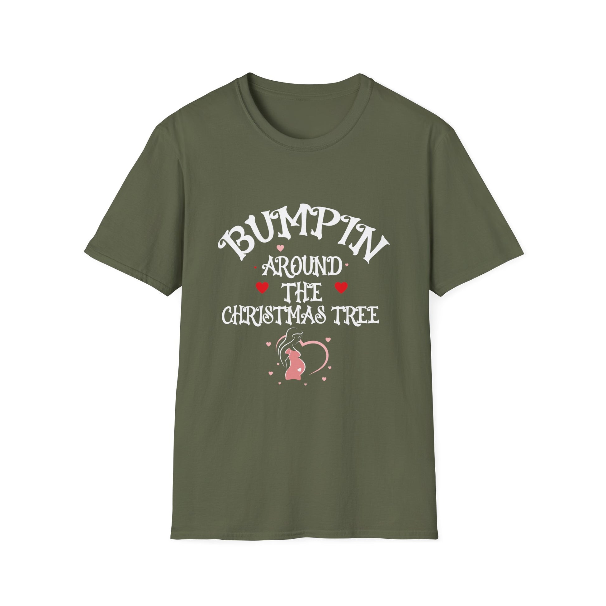 Bumping Around the Christmas Tree Christmas Pregnancy Unisex T-Shirt