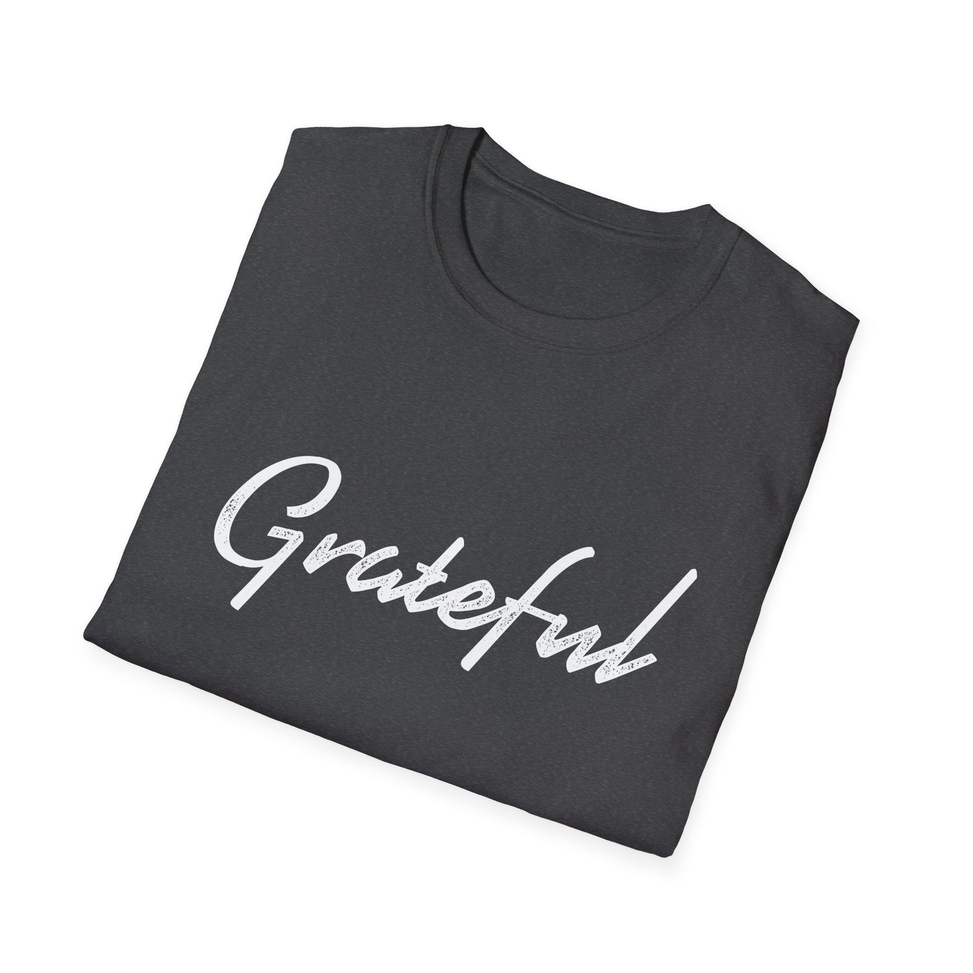 Grateful Script Tee — Casual Inspirational T-Shirt  Unisex T-Shirt