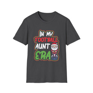 In My Football Aunt Era Groovy Football Auntie Christmas T-Shirt
