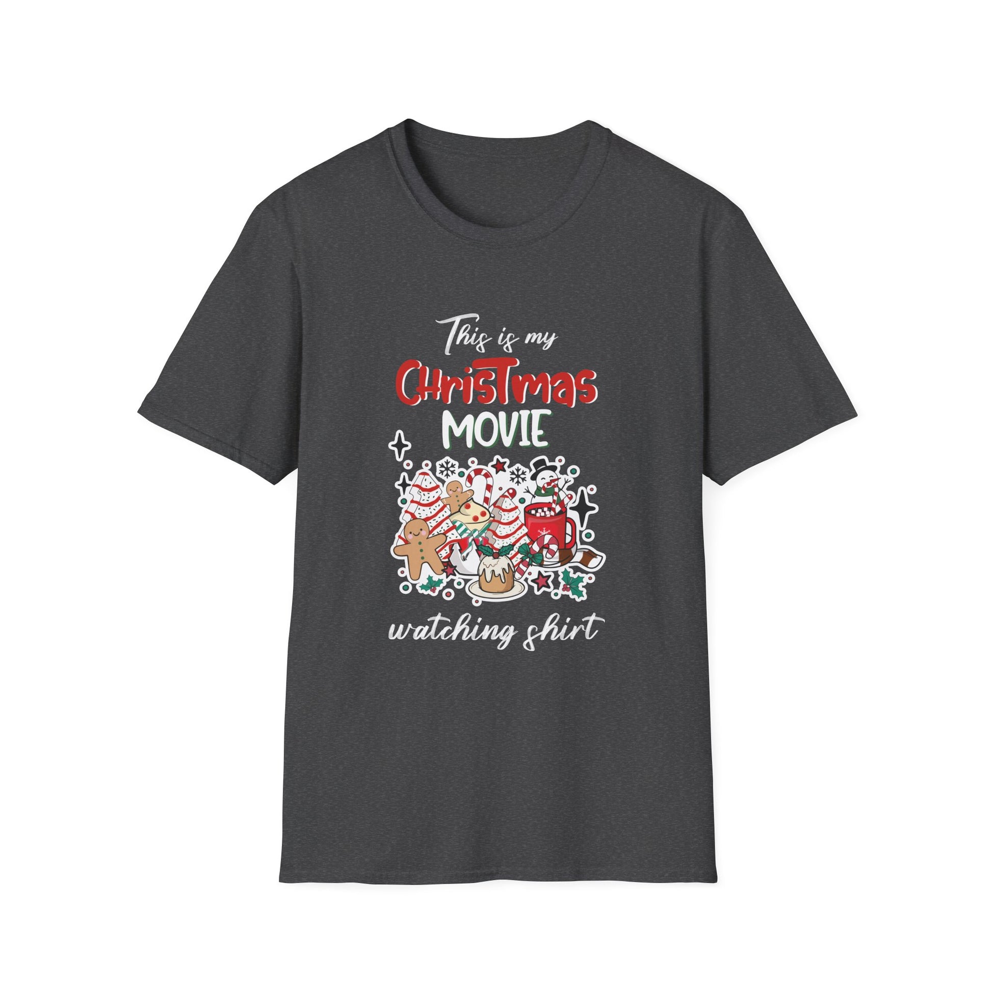 Christmas Movie Watching T-Shirt — Cozy Holiday Pajama Tee