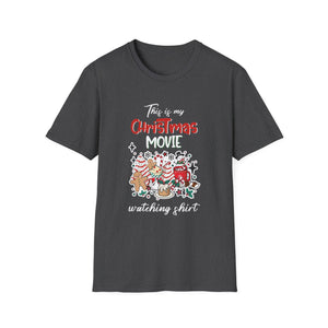 Christmas Movie Watching T-Shirt — Cozy Holiday Pajama Tee