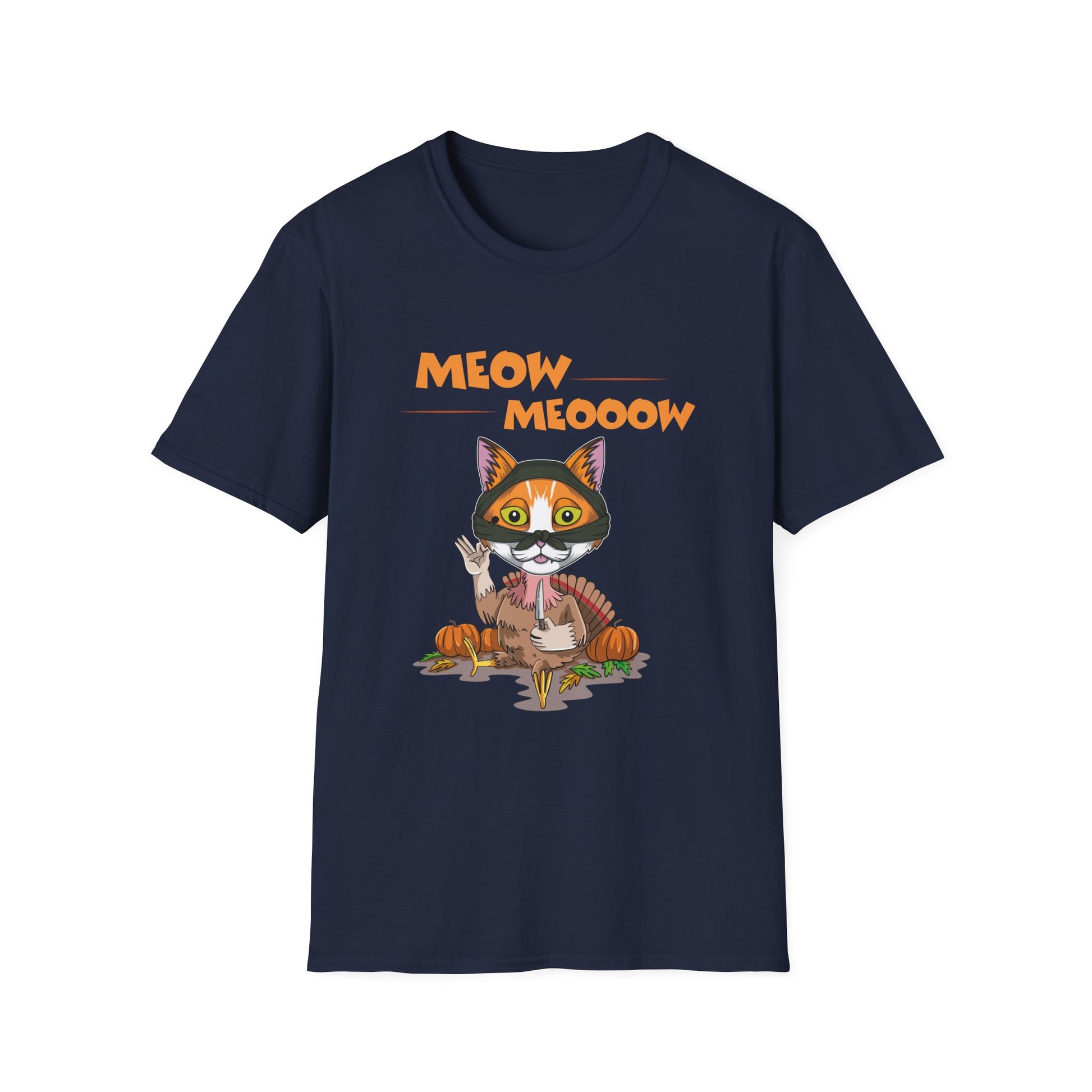 Halloween Cat Costume T-Shirt — "Meow Meooow" Pumpkin Patch Graphic Tee