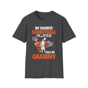 My Favorite Basketball Player Calls Me Grammy USA Flag Unisex T-Shirt