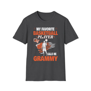 My Favorite Basketball Player Calls Me Grammy USA Flag Unisex T-Shirt