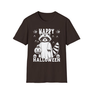 Happy Halloween Raccoon T-Shirt — Cute Ghost Costume Pumpkin Tee