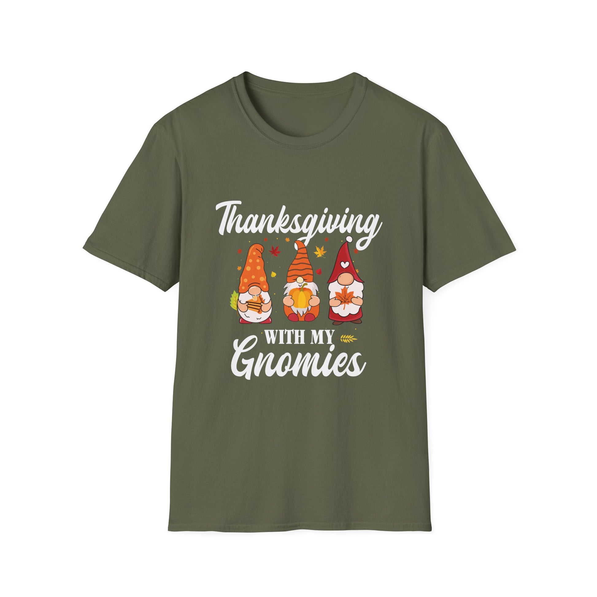 Thanksgiving With My Gnomies T-Shirt — Cute Fall Gnome Tee for Friends & Family