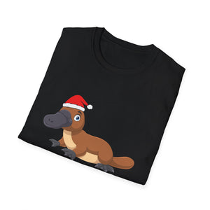 Platypus Santa T‑Shirt — Merry Christmas Cute Animal Holiday Tee