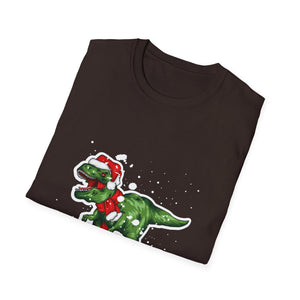 Christmas T‑Shirt — Festive Santa T‑Rex Holiday Graphic Tee