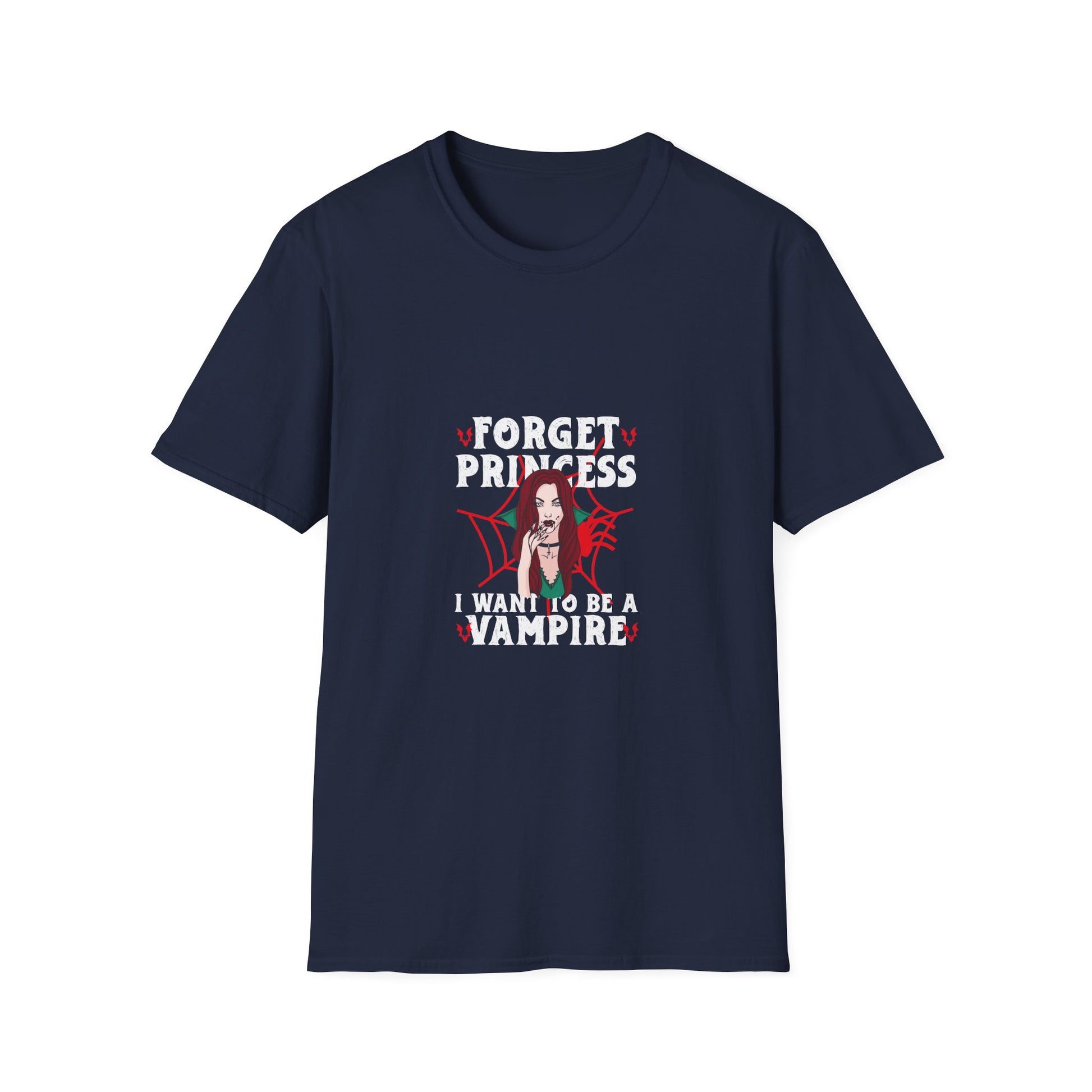 Forget Princess I Want To Be A Vampire T-Shirt — Gothic Vampire Graphic Tee