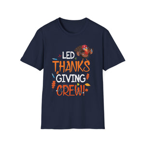 Thanksgiving Crew T-Shirt – LED Thanksgiving Crew Turkey Design