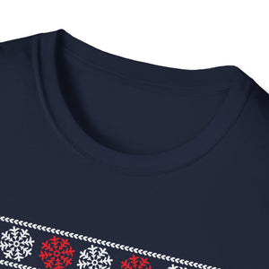Christmas Snowmen T-Shirt — Festive Holiday Tree & Snowflake Tee