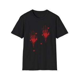 Horror Red Bloody Handprints T-Shirt — Halloween Graphic Tee
