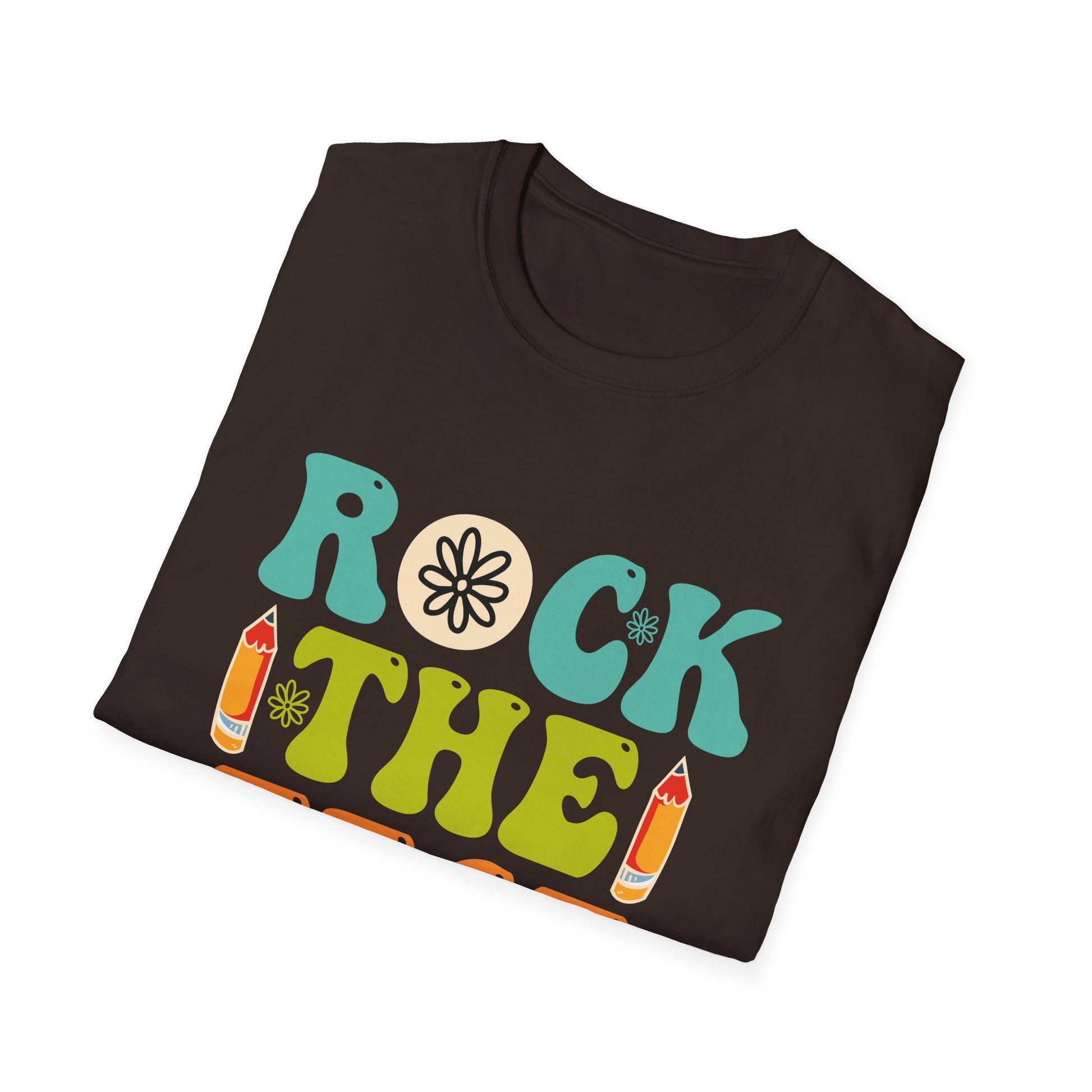 T-Shirt — "Rock the Test #TestDay" Retro Pencil Study Shirt