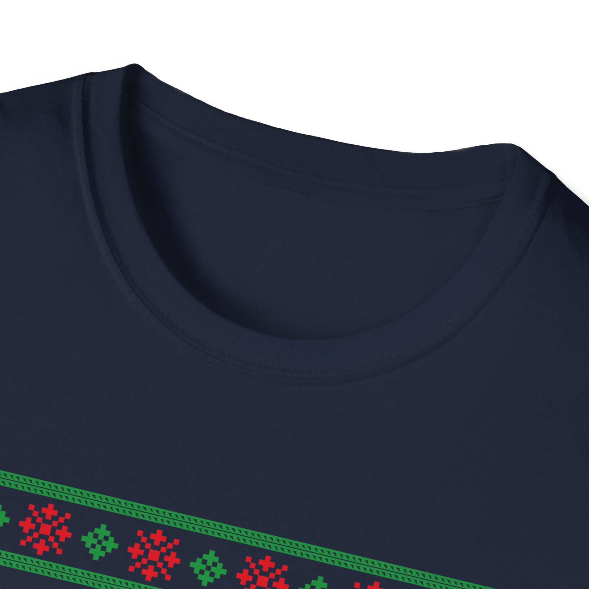 Electric Guitar Christmas T-Shirt — Holiday Ugly Sweater Style for Musicians