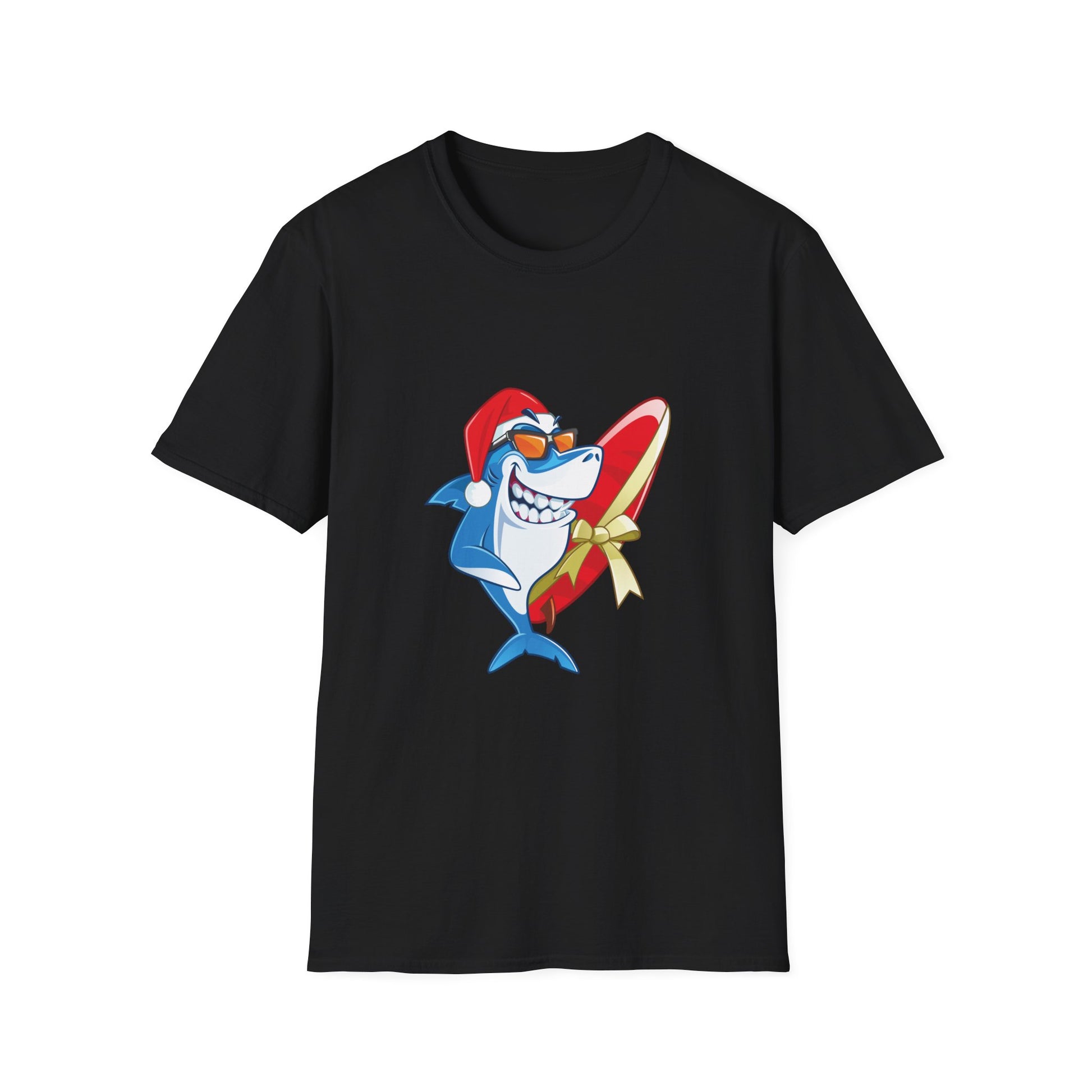 Christmas Surfing Shark T-Shirt