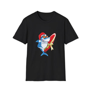 Christmas Surfing Shark T-Shirt