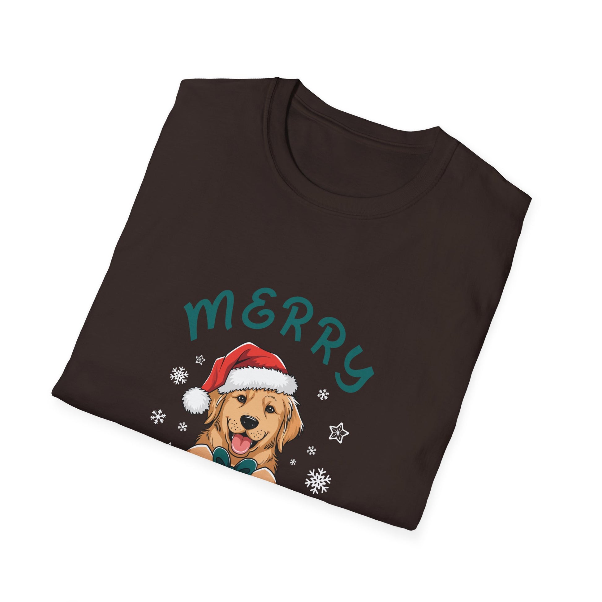Merry Christmas Retriever Gold Ugly Christmas Unisex T-Shirt