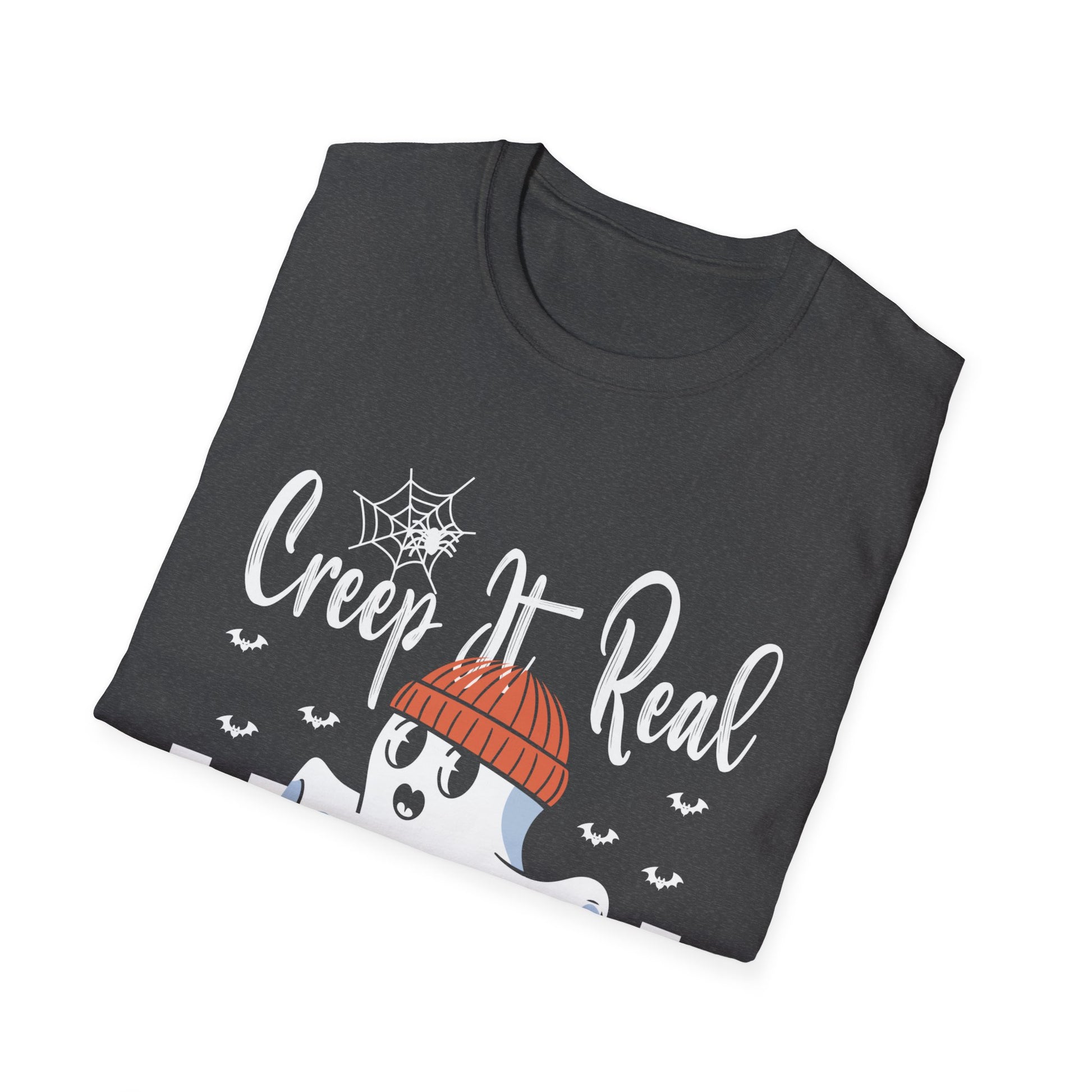 Creep It Real Skateboarding Ghost Halloween T-Shirt