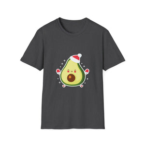 Christmas Avocado Santa Hat Christmas Avocado Unisex T-Shirt