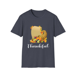 Thankful Cornucopia T-Shirt — Fall Thanksgiving Harvest Tee  Unisex T-Shirt