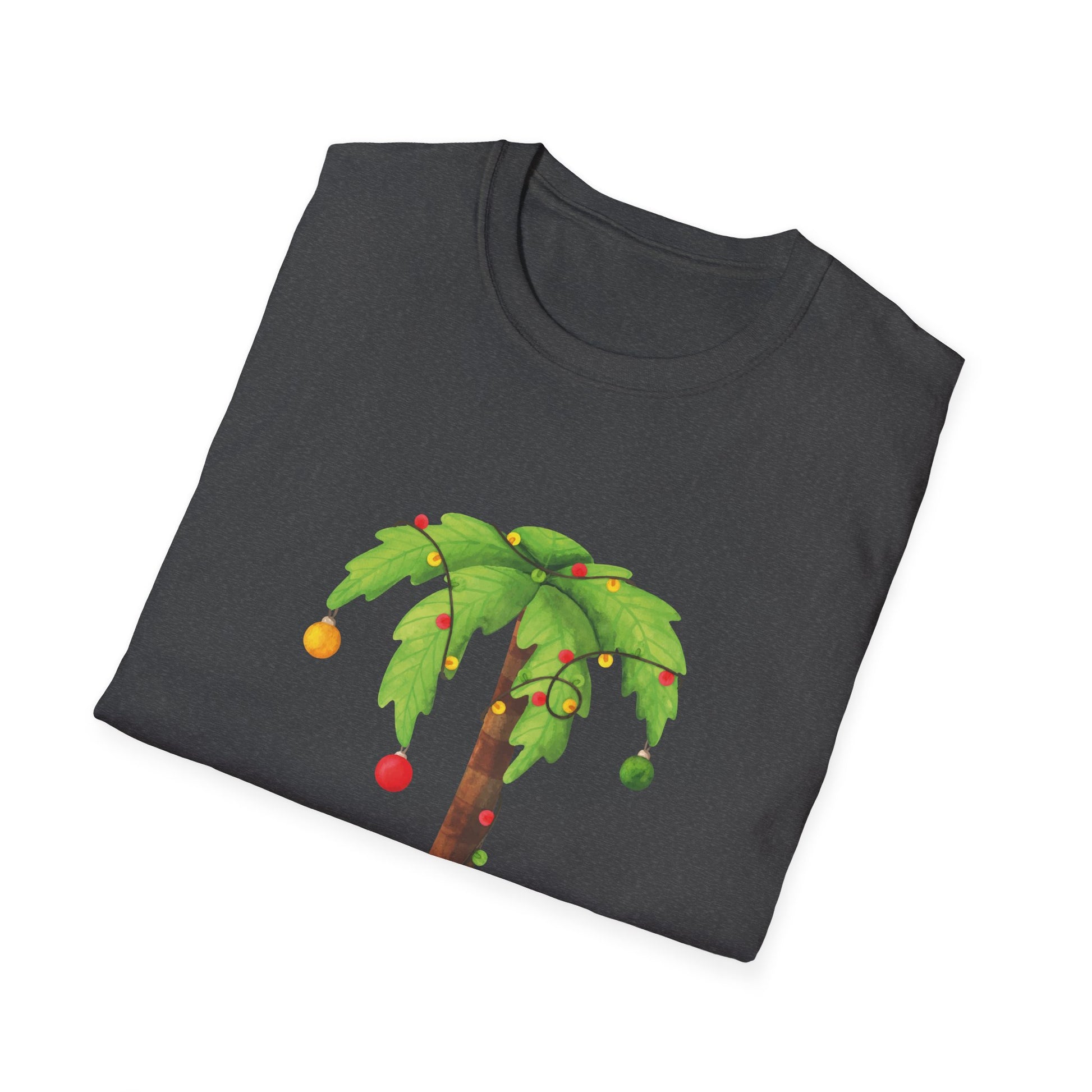 Palm Tree Ornament Graphic Tee — Tropical Holiday Palm Shirt
