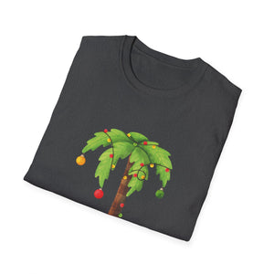 Palm Tree Ornament Graphic Tee — Tropical Holiday Palm Shirt