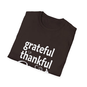 Grateful Thankful Blessed T-Shirt — Inspirational Faith Tee