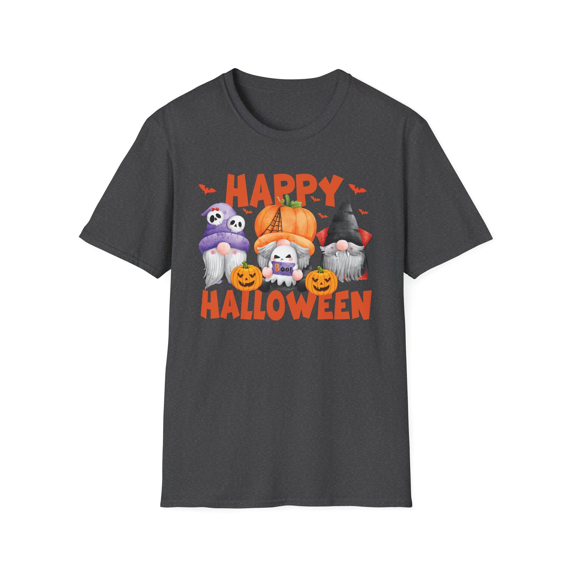 Happy Halloween Puppies T-Shirt — Cute Dogs in Pumpkin & Ghost Costumes