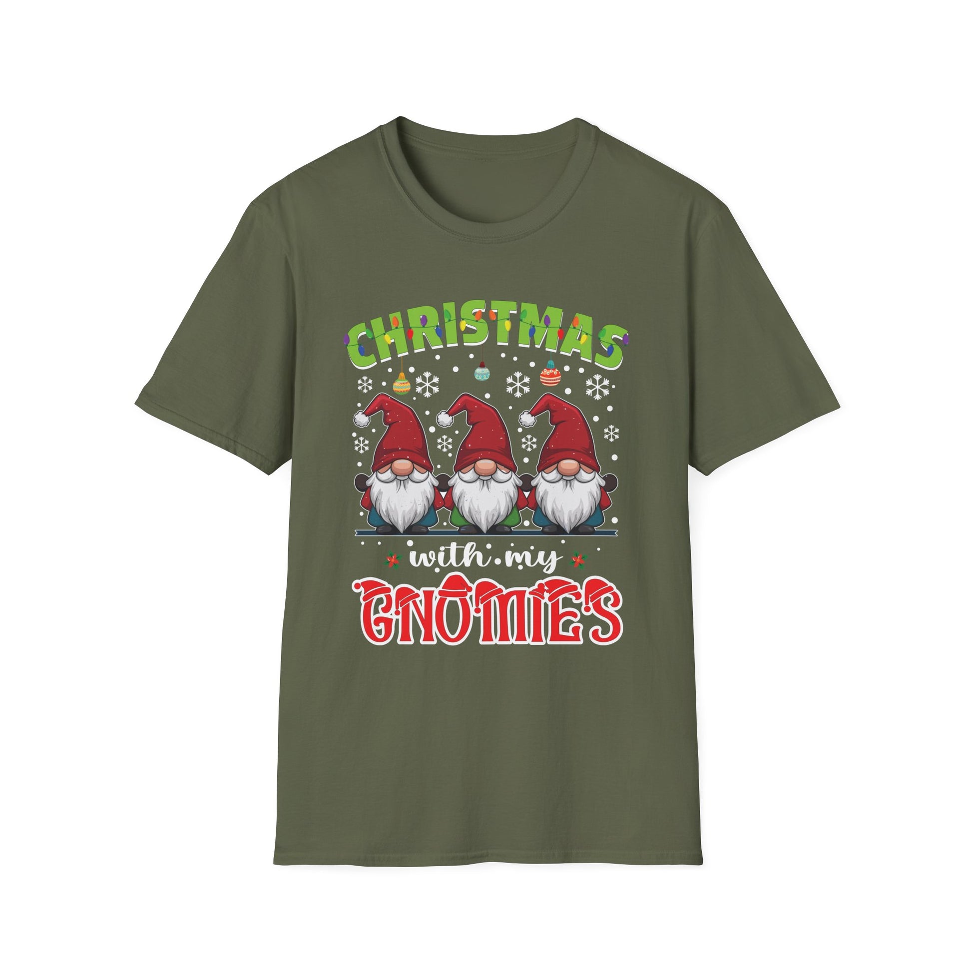 Christmas Gnomes T-Shirt — "Christmas with My Gnomies" Holiday Tee
