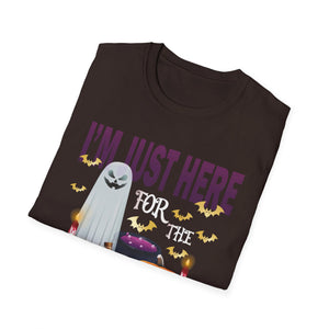 Just Here For The Boos Halloween Costume Funny Halloween TeeUnisex Softstyle T-Shirt