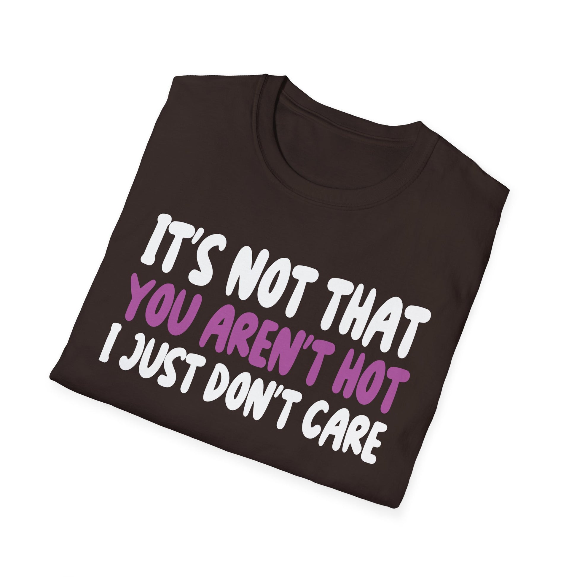 Funny Graphic T-Shirt — "It's Not That You Aren't Hot I Just Don't Care"