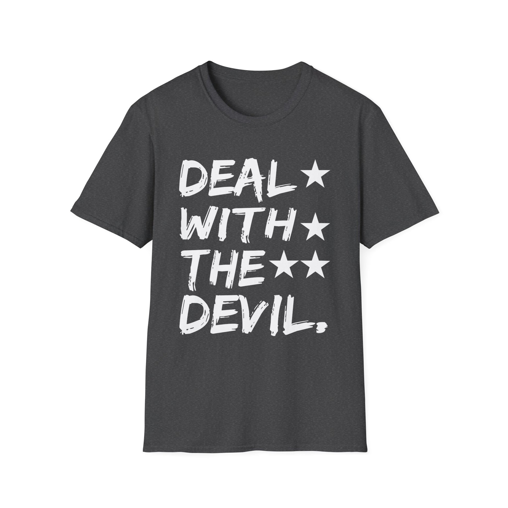 Halloween Devil tee _ Halloween Deal with the Devil Tee   Unisex Softstyle T-Shirt