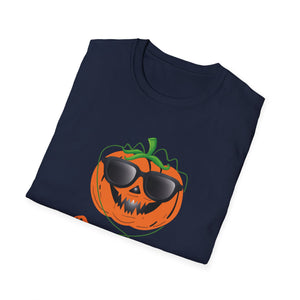 Gaming Pumpkin T-Shirt — Cool Jack-O'-Lantern with Controllers (Halloween Gamer Tee)