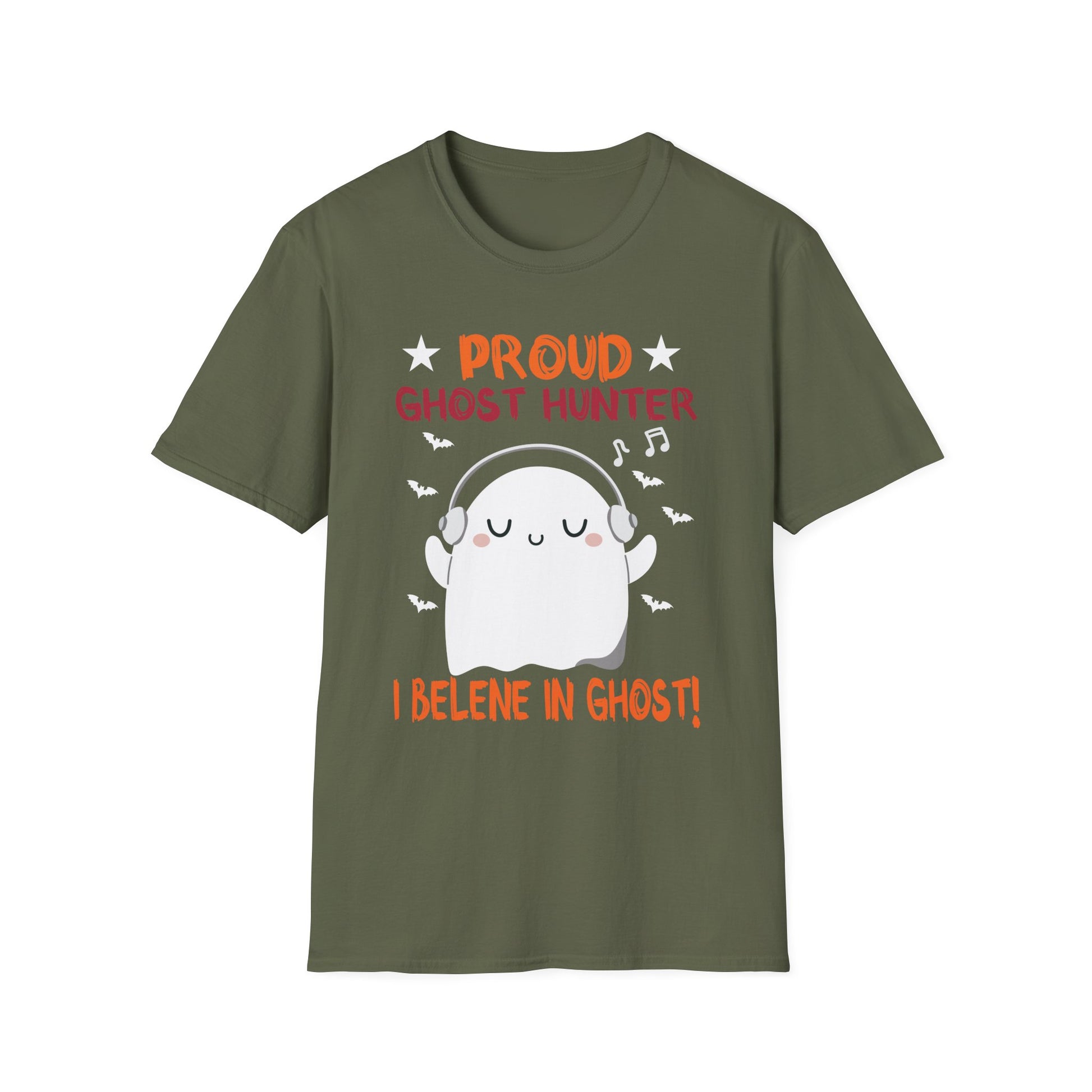 Proud Ghost Hunter T-Shirt – Cute 'I Believe in Ghosts' Halloween Tee