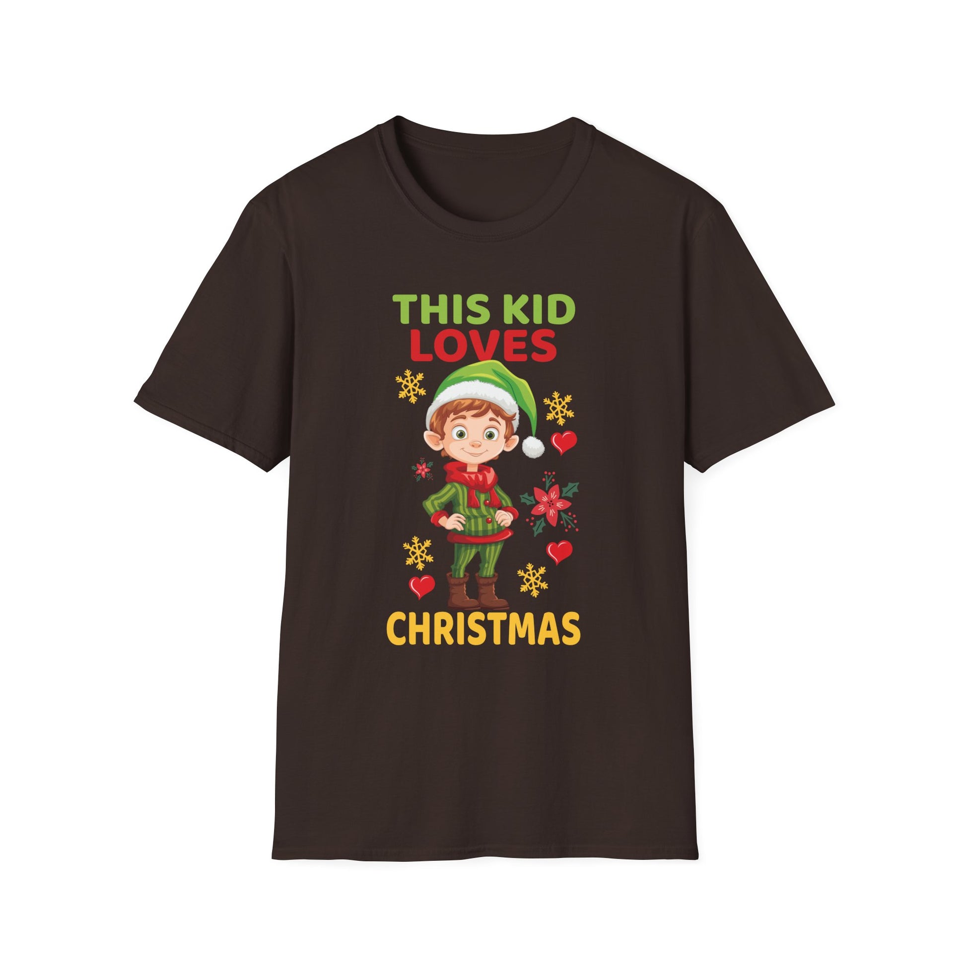 This Kid Loves Christmas Xmas Pajama Toddler Boys Girls Kids T-Shirt