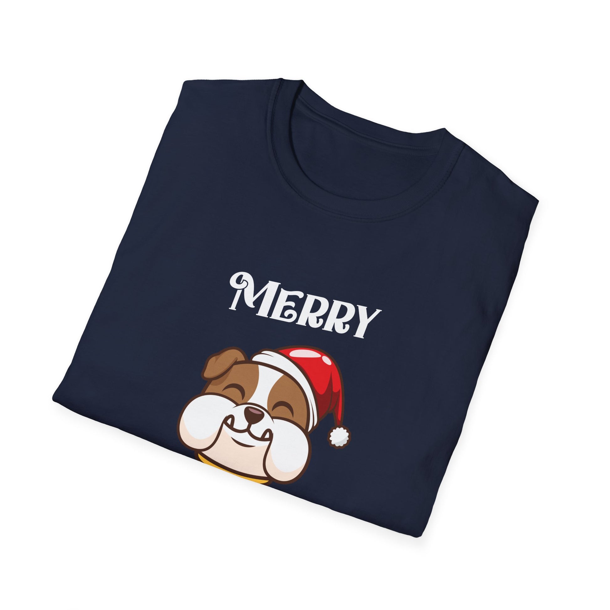 Christmas Bulldog Bully Merry English Bulldog Christmas Unisex T-Shirt