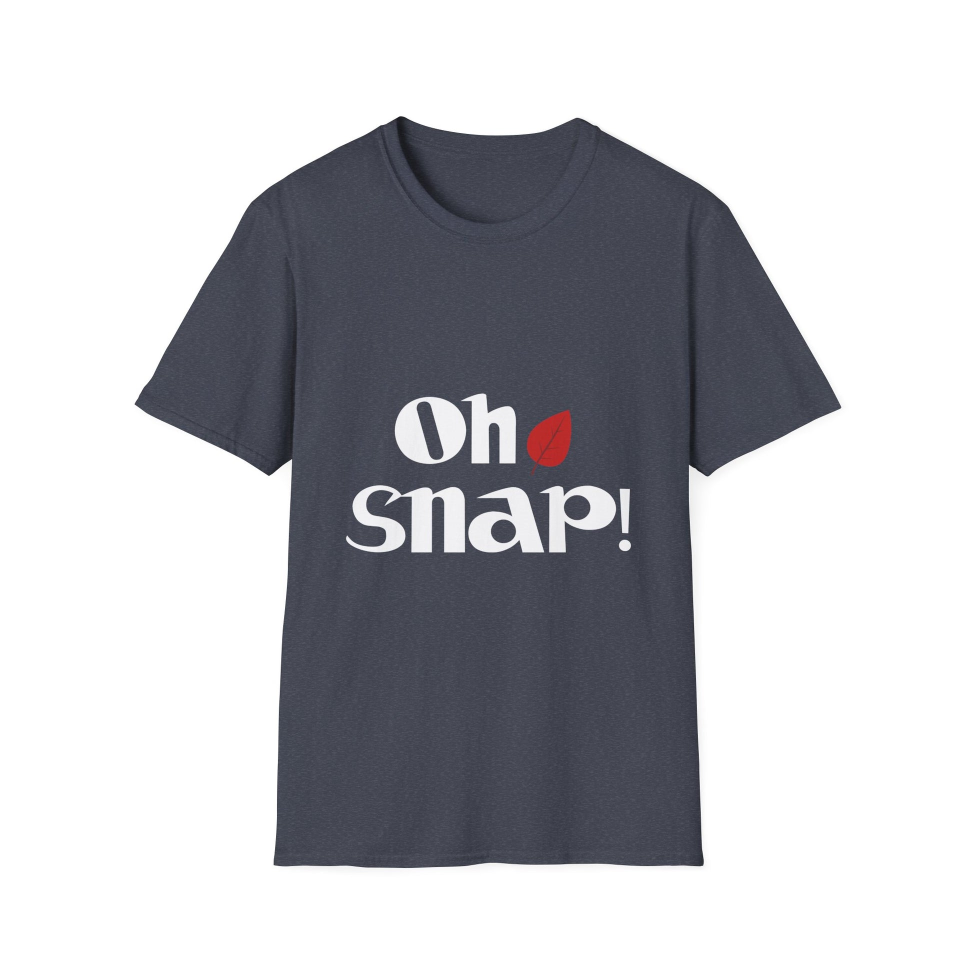 Oh Snap! T-Shirt — Funny Retro Graphic Tee with Red Leaf Accent  Unisex T-Shirt