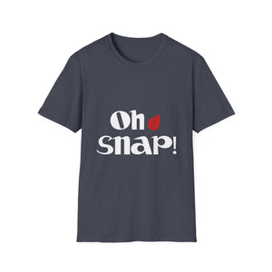 Oh Snap! T-Shirt — Funny Retro Graphic Tee with Red Leaf Accent  Unisex T-Shirt