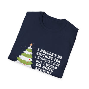 Christmas Tree Cake I Wouldn_t Do Anything Xmas Holiday Cake T-Shirt